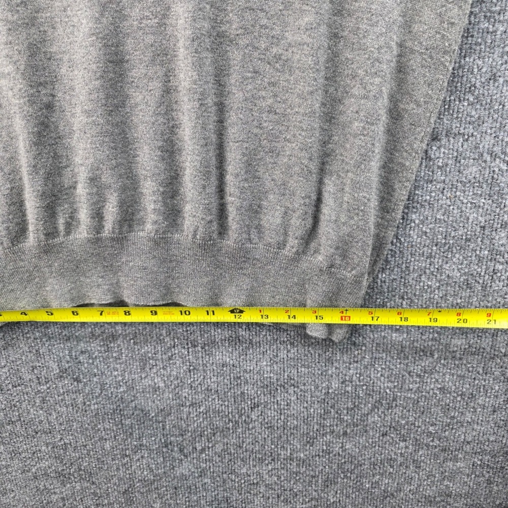 Peter Millar Mens XL Grey Merino Wool Cotton Blend Quarter Zip Sweater Mock Neck - Picture 7 of 7